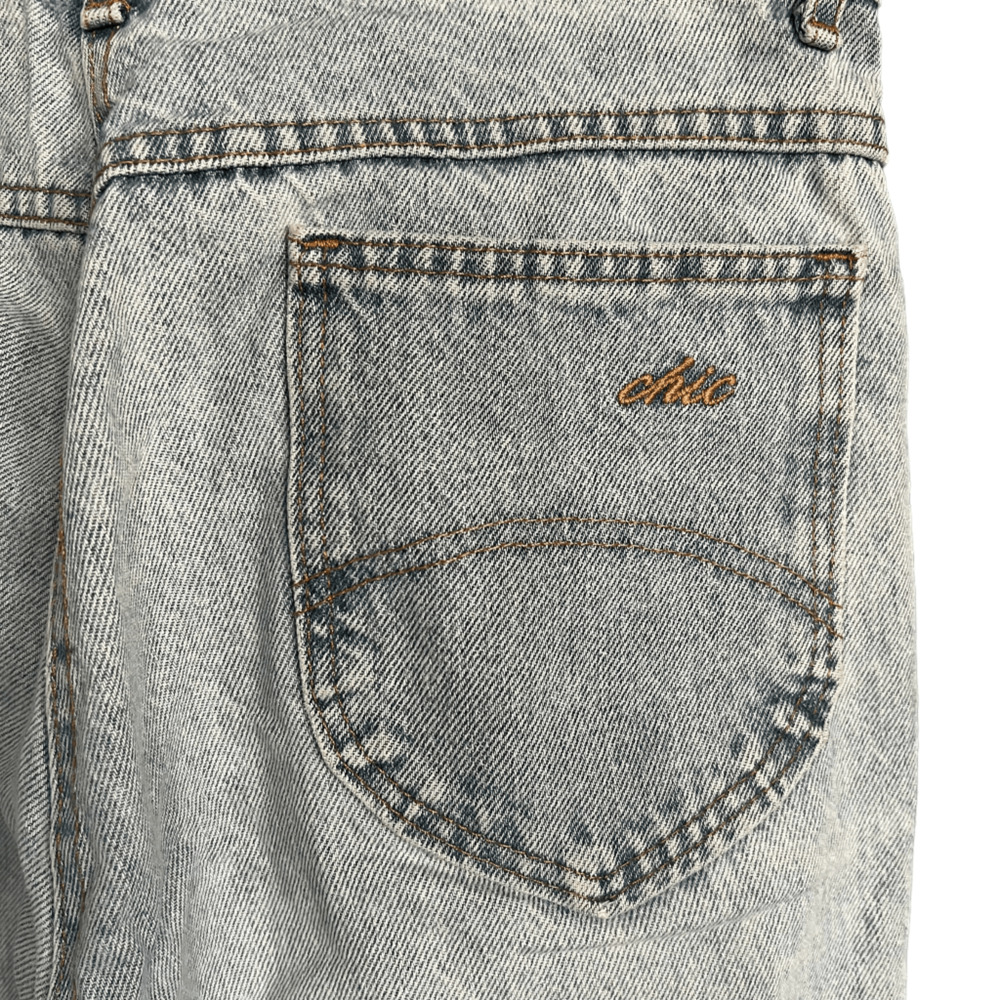 Chic Vintage Jeans Blue Light Wash 5 Pocket Style Size 12 Fit Like Modern Size 8 - Picture 8 of 10